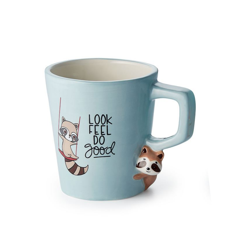 Tasse mit 3D-Waschbär