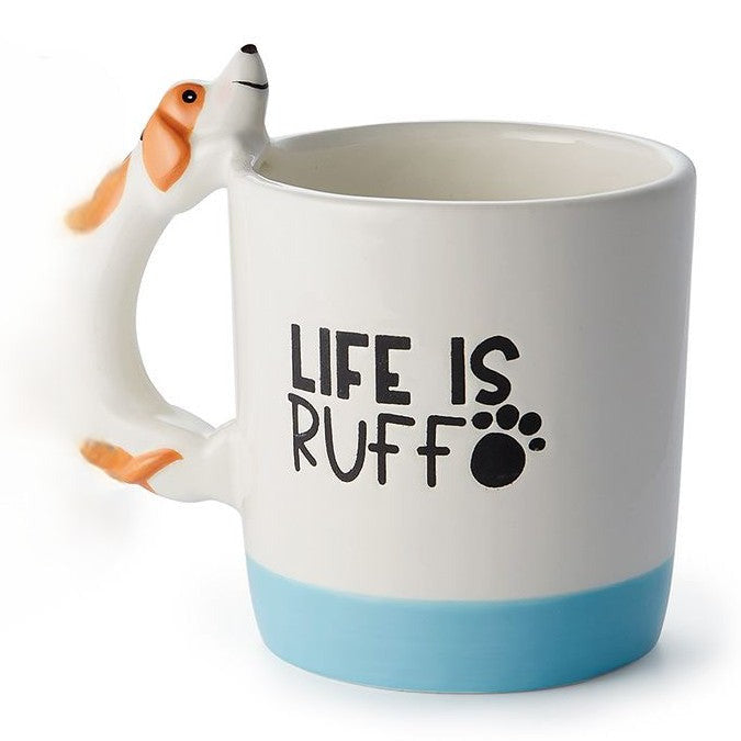 Tasse mit Hundehenkel, Spruchtasse, 3D-Hundetasse